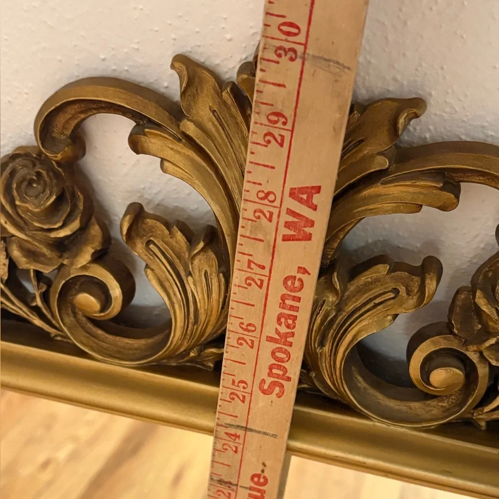 Vintage Homeco syroco gold ornate mirror